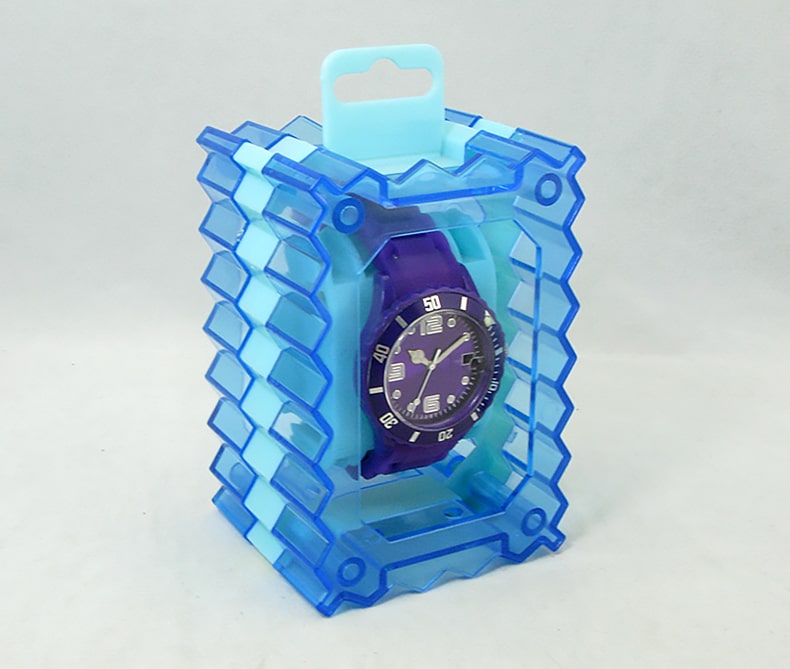 Blue hanging jewelry display box