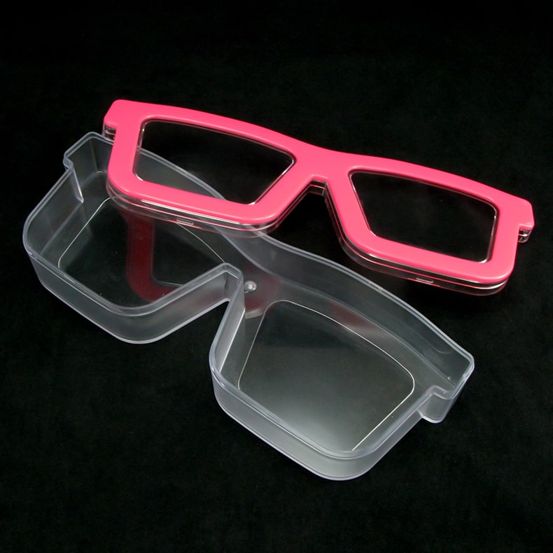 Glasses-shape Plastic Box with Lid