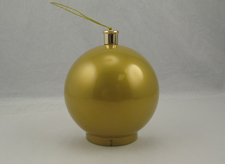 Opaque golden Christmas bauble sphere