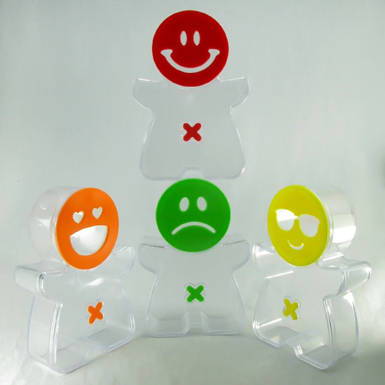 Cute emoji gift boxes