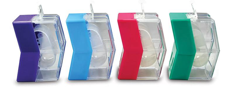 arrow-shaped retail watch display case of assorted colors