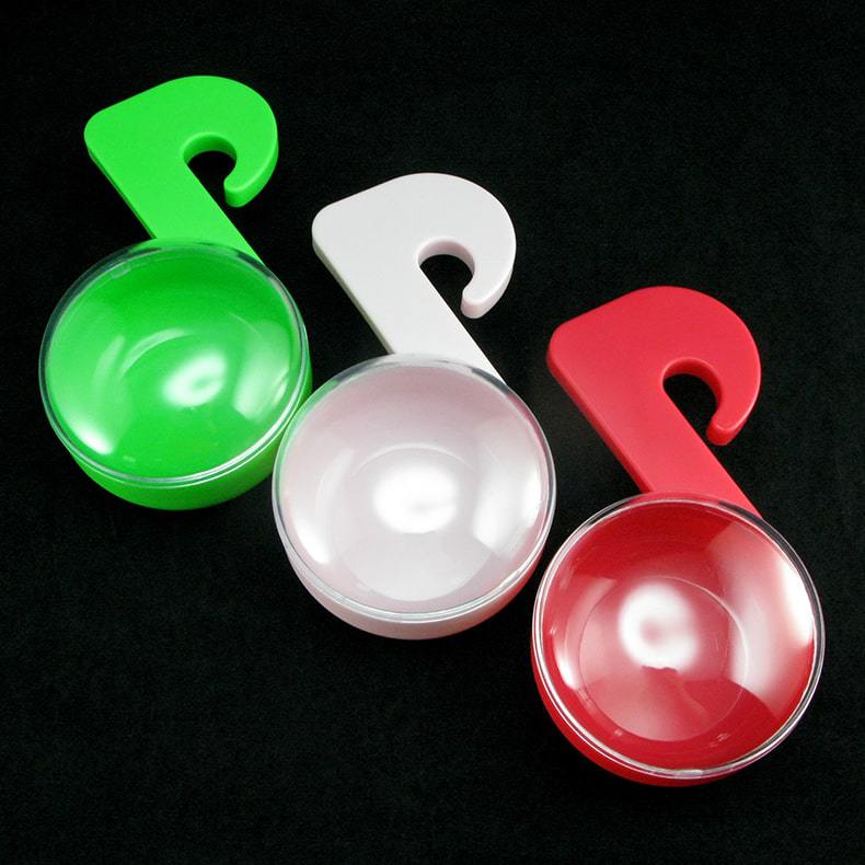 Musical note shaped plastic boxes of assorted colors