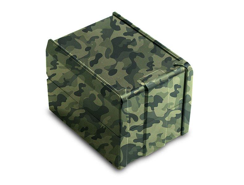 Camouflage-colored watch presentation box